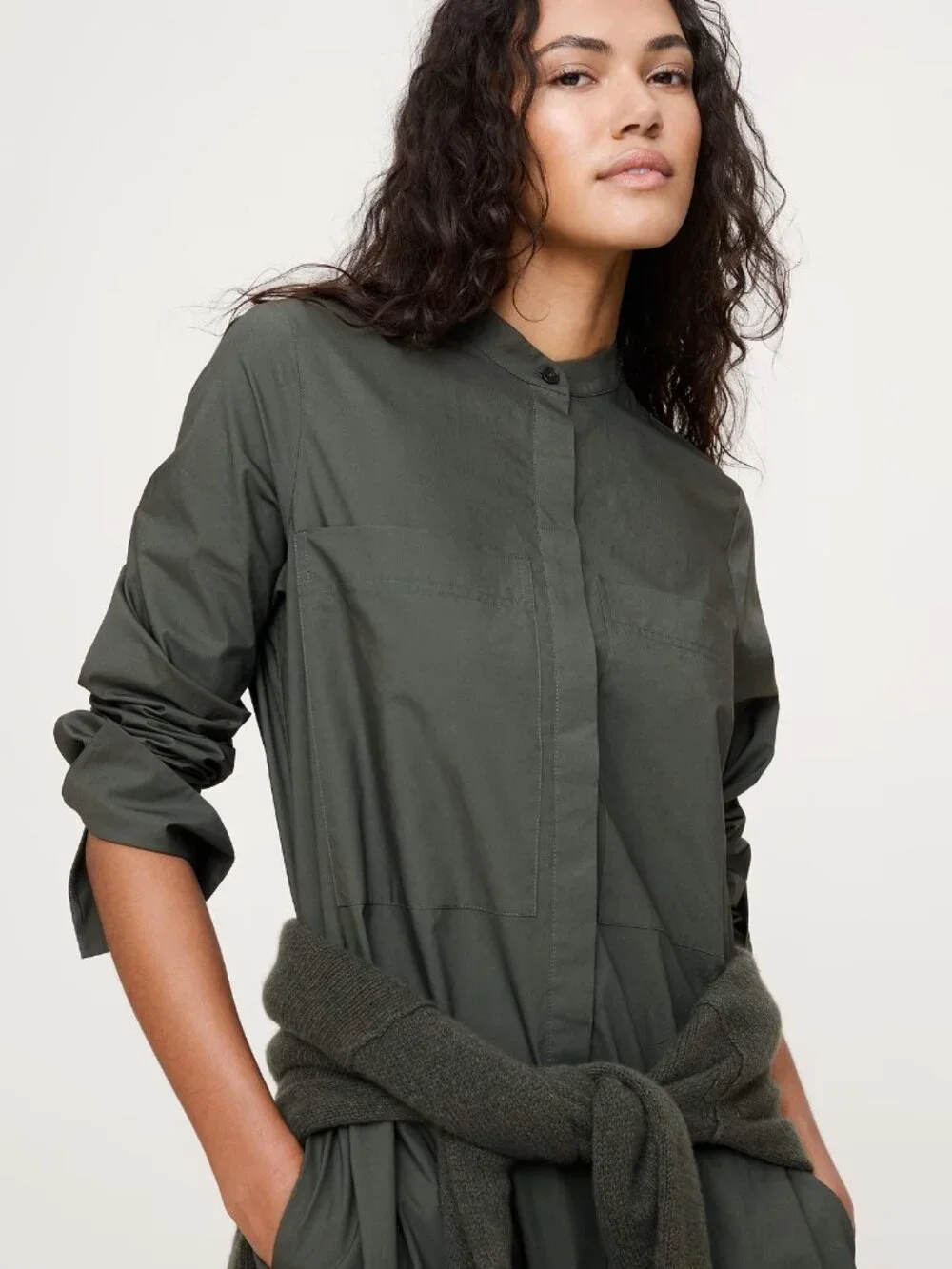 Banana Republic Trapeze Shirt Dress M Tall